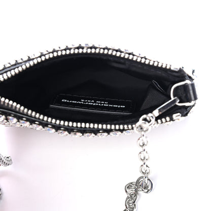 Alexander Wang Mesh Crystal Rhinestone Nano Heiress Shoulder Bag Black Silver 4 of 4