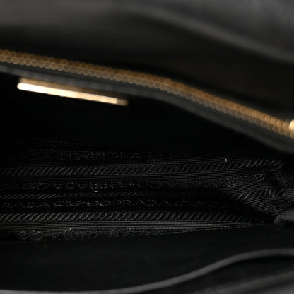 Prada Nappa Re-Nylon Triangle Quilted Patchwork System Flap Shoulder Bag Black 5 of 10
