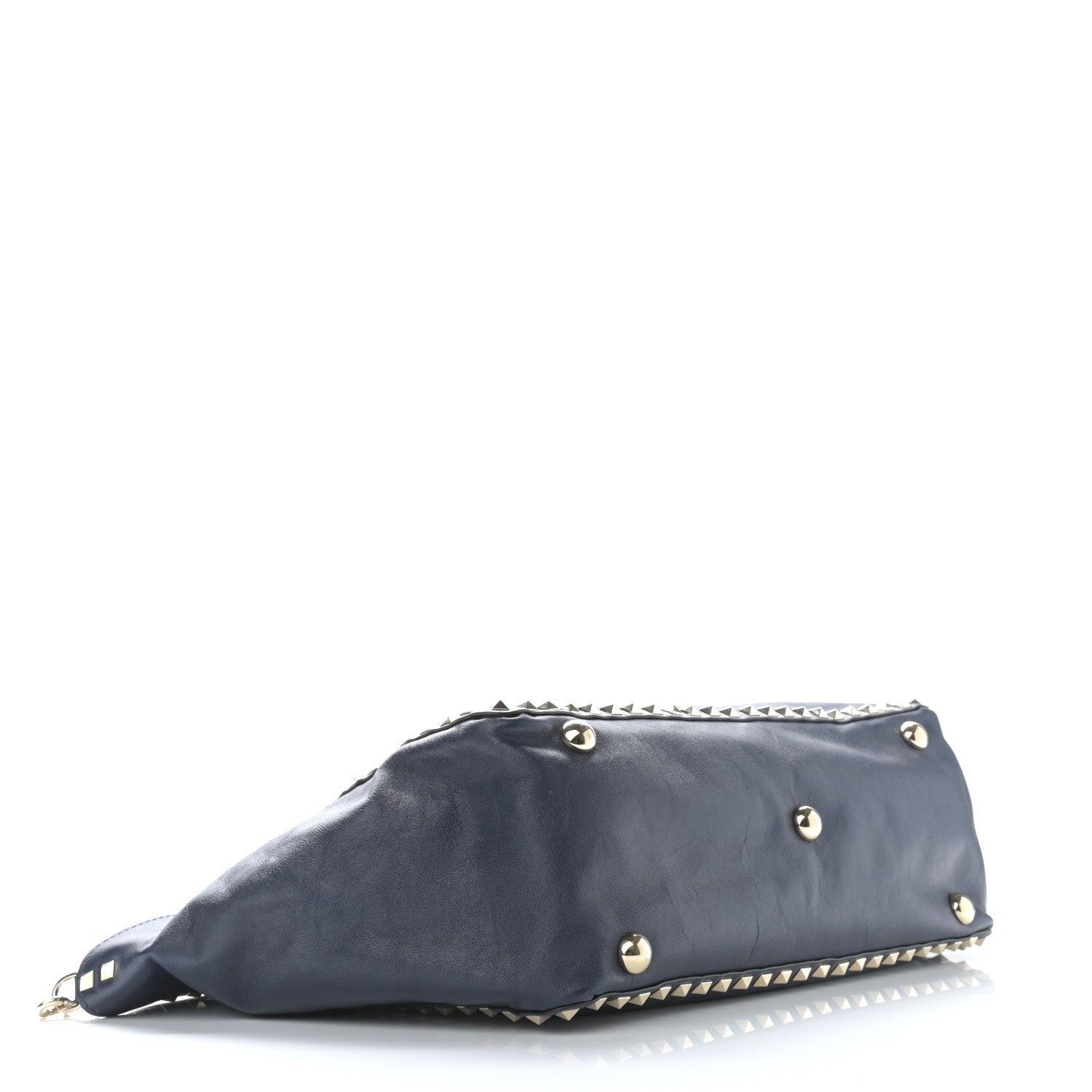 Valentino Garavani Vitello Medium Rockstud Tote Marine 4 of 13