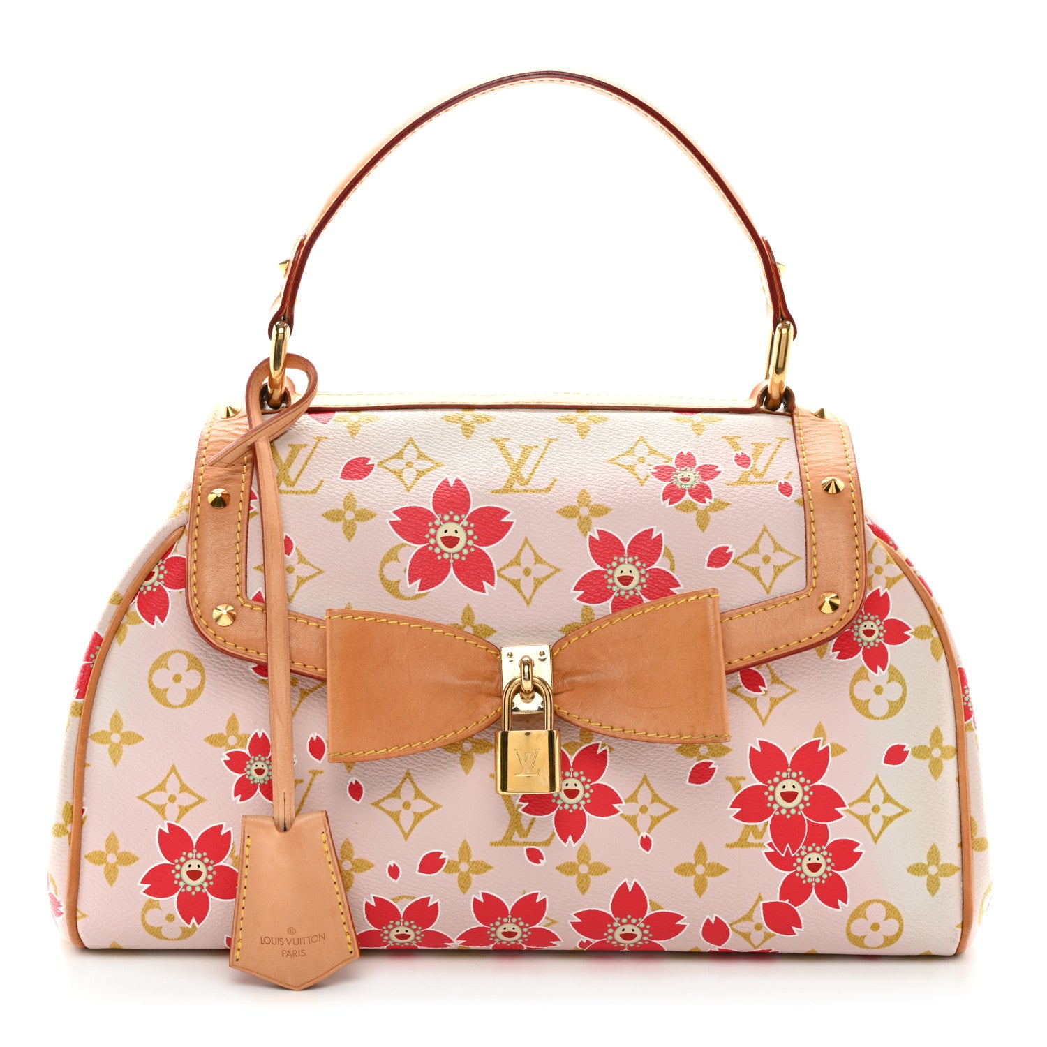 Louis Vuitton Monogram Cherry Blossom Sac Retro Bag Red 1 of 11