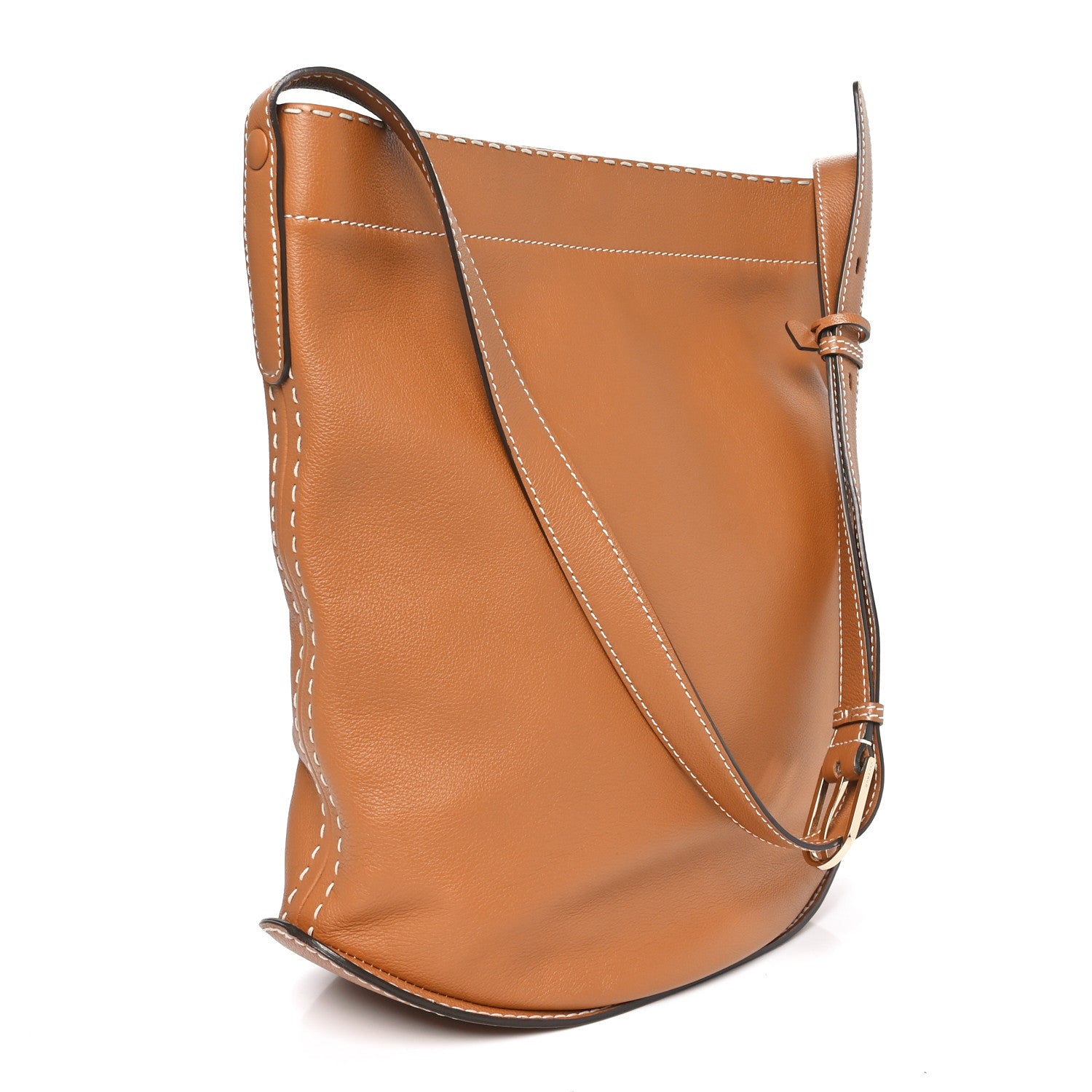 Delvaux Taurillon Pin Surpique Bucket GM Vegetal Ivory 2 of 9