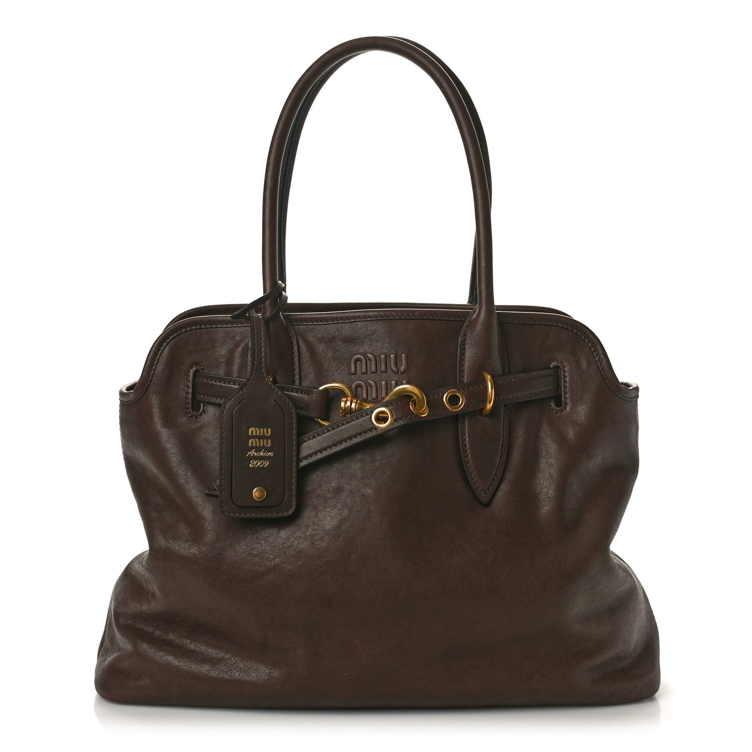 Miu Miu Nappa Medium Aventure Bag Radica 1 of 9
