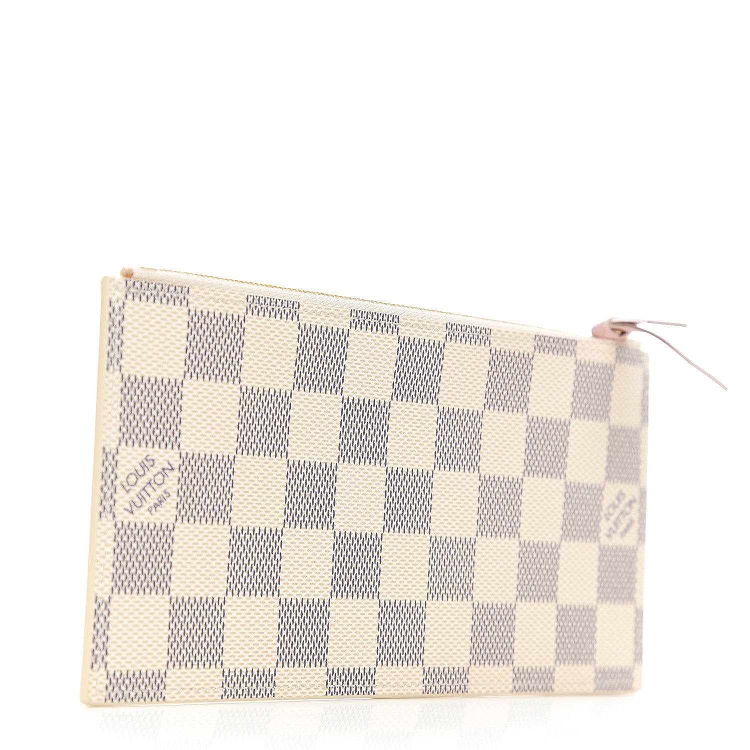 Louis Vuitton Damier Azur Felicie Chain Wallet Zippered Insert Rose Ballerine 2 of 6