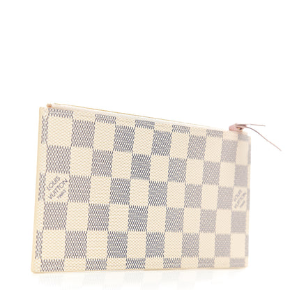 Louis Vuitton Damier Azur Felicie Chain Wallet Zippered Insert Rose Ballerine 2 of 6