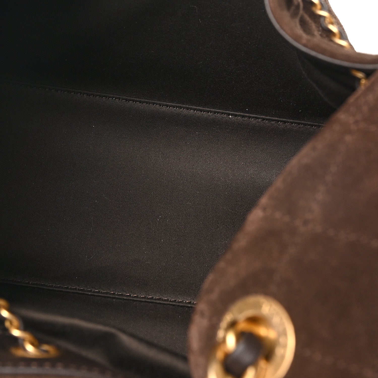 Chanel Suede Quilted Small Chanel 25 Handbag Dark Brown 5 of 11
