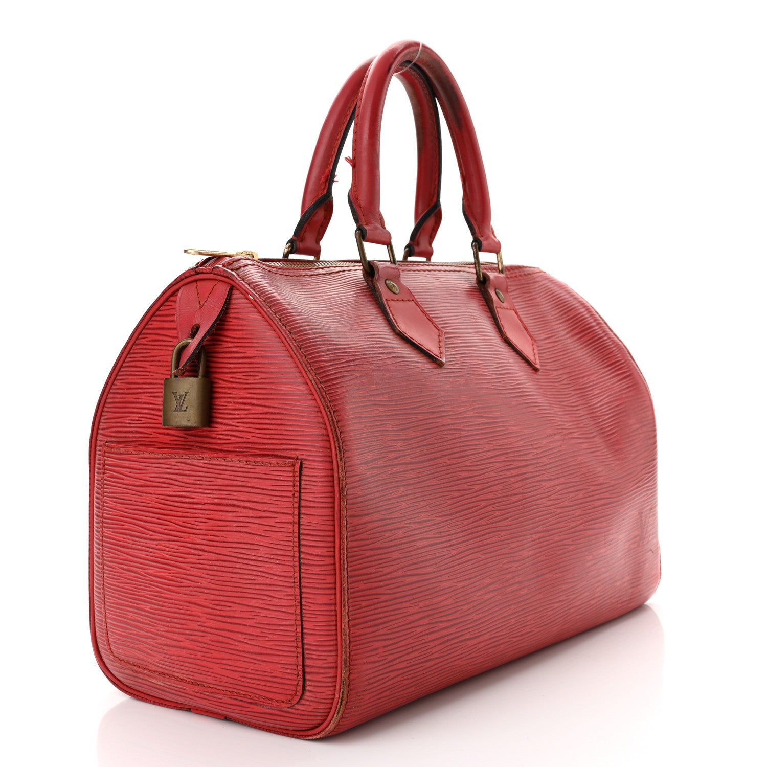Louis Vuitton Epi Speedy 30 Castillan Red 3 of 14