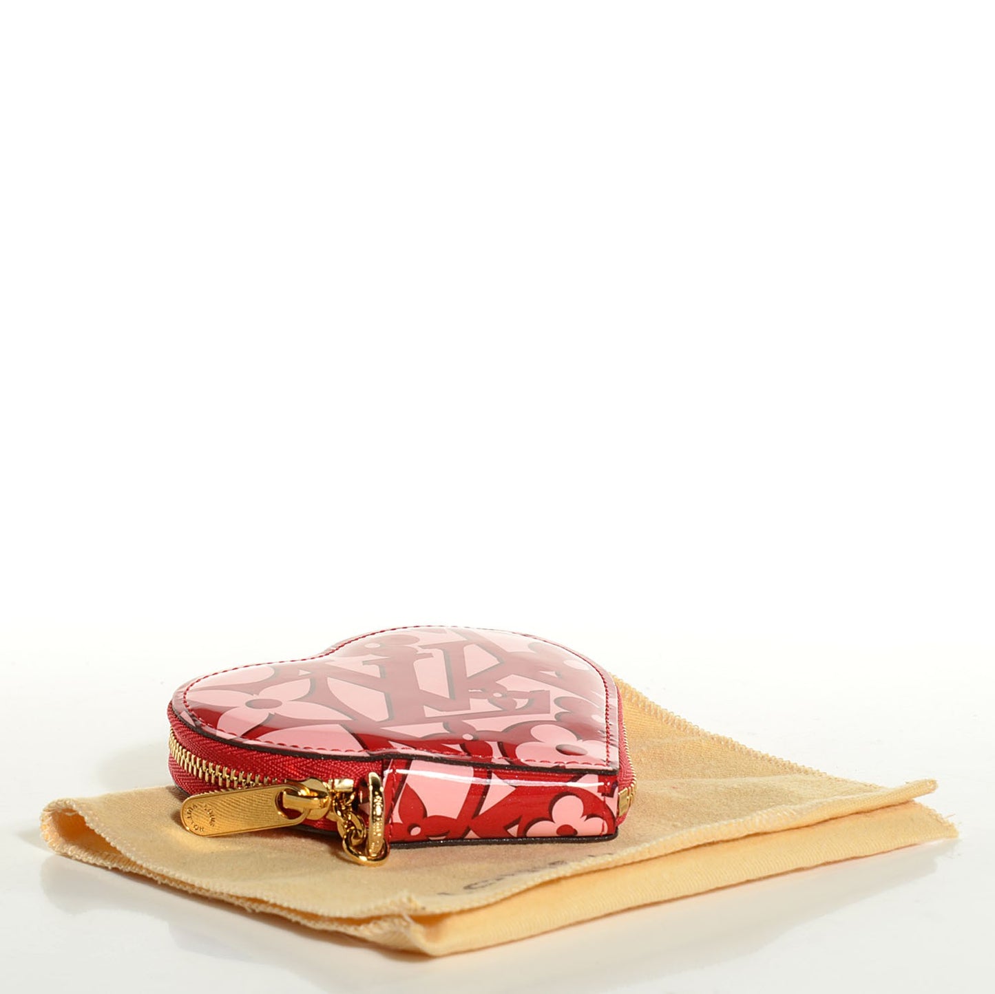 Vernis Sweet Monogram Coeur Heart Coin Purse Pomme D'Amour