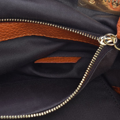 Chloe Grained Calfskin Brooke Satchel Orange 7 of 17