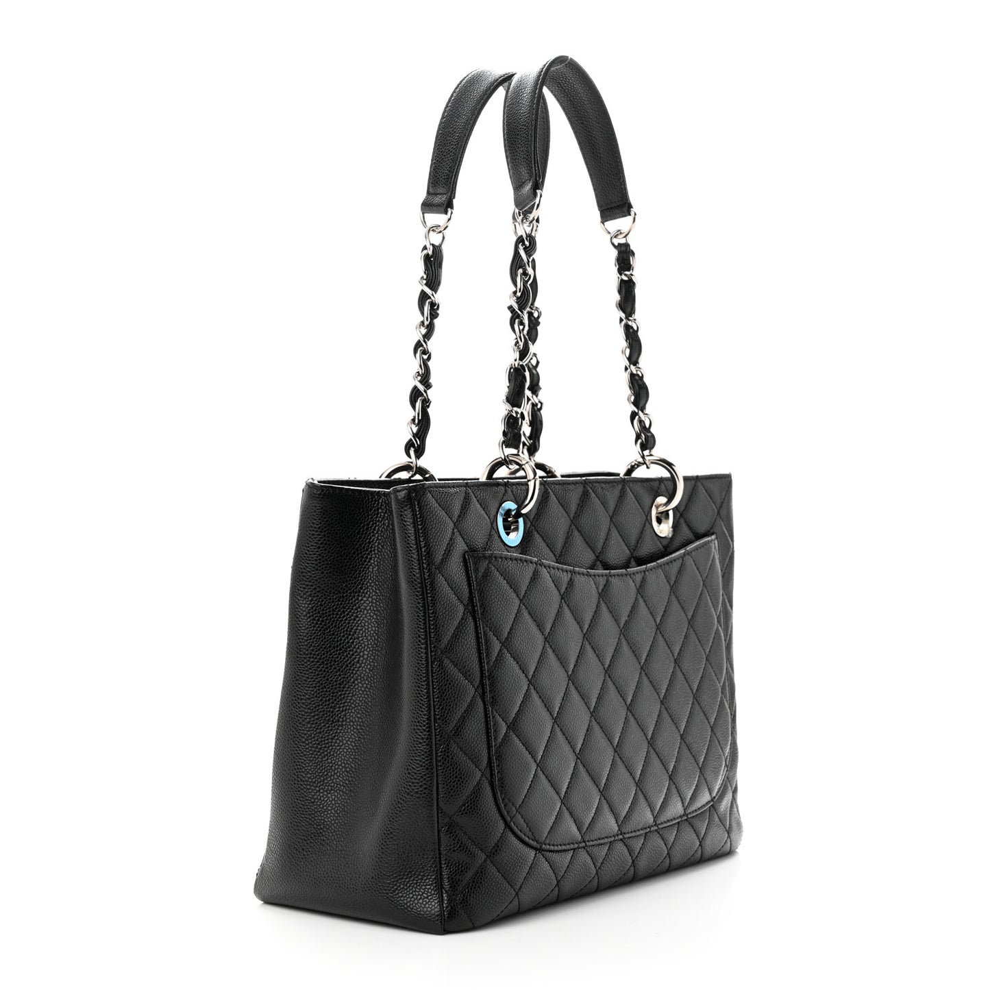 Caviar Quilted Grand Shopping Tote GST Black