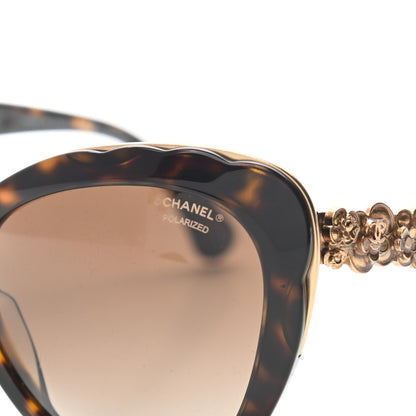 Chanel Acetate Bijou Cat Eye Polarized Sunglasses 5354 Tortoise 6 of 7