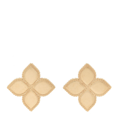 Roberto Coin 18K Yellow Gold Princess Flower Earrings 1 of 4