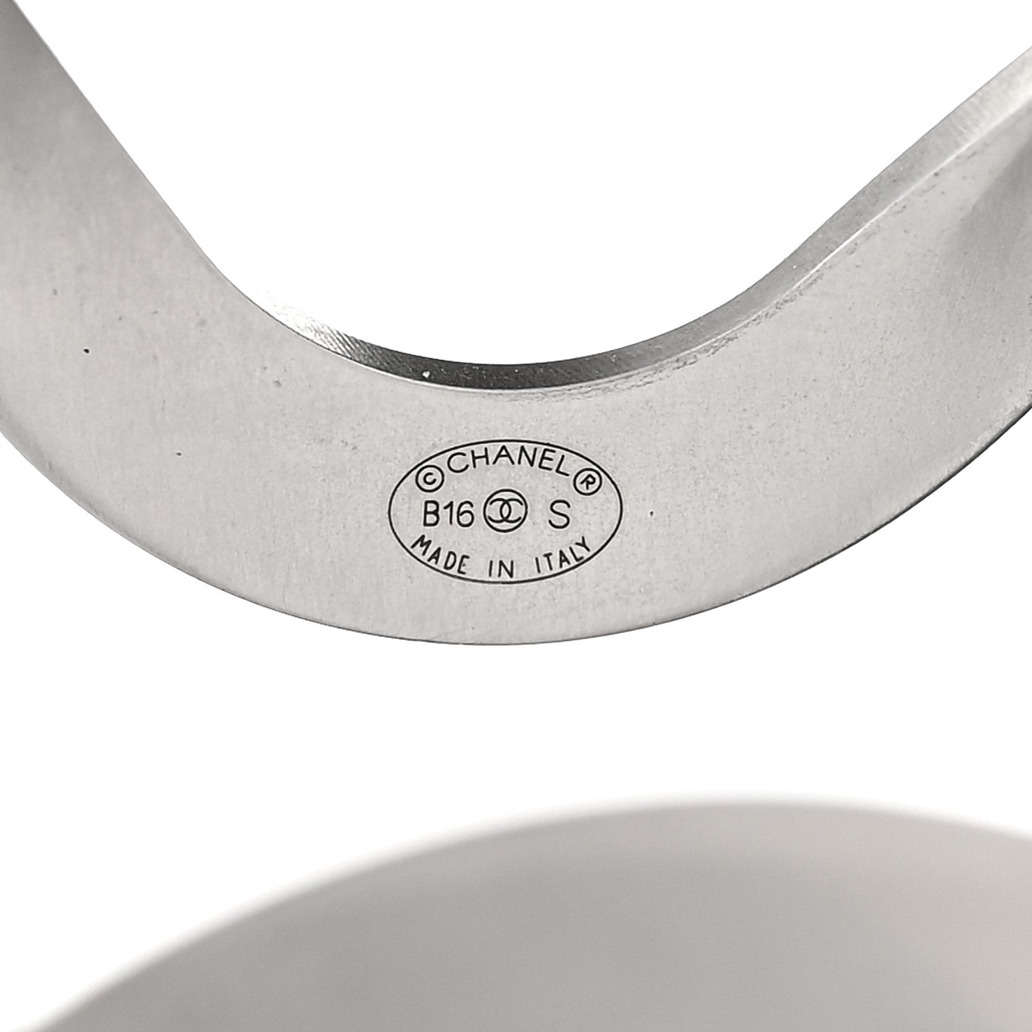 Chanel Metal CC Cuff Silver 4 of 4