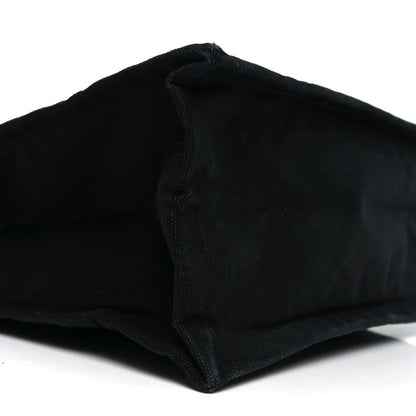 Saint Laurent Raffia Linen Calfskin Rive Gauche Tote Black 10 of 12