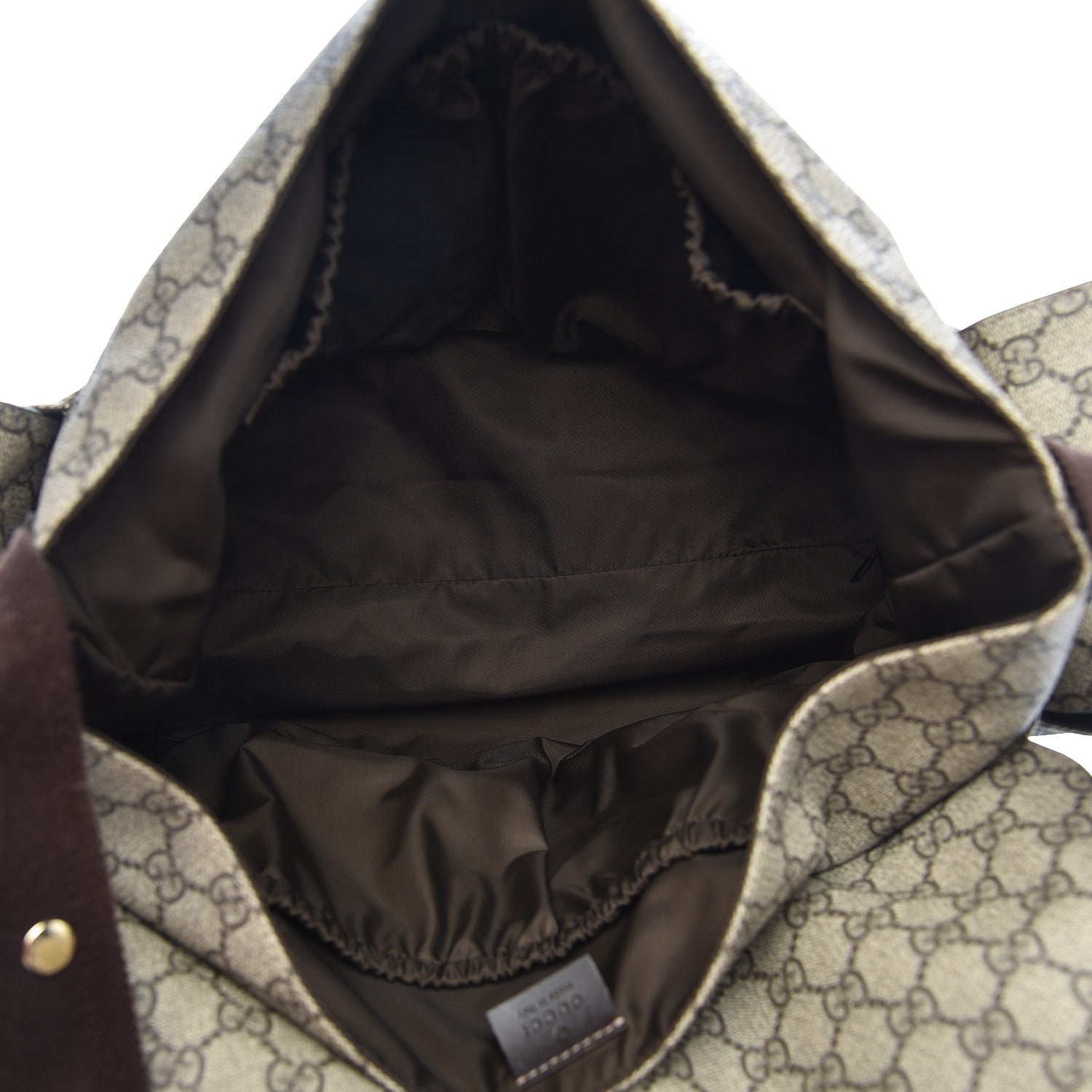Gucci GG Plus Monogram Messenger Diaper Bag Dark Brown 5 of 12