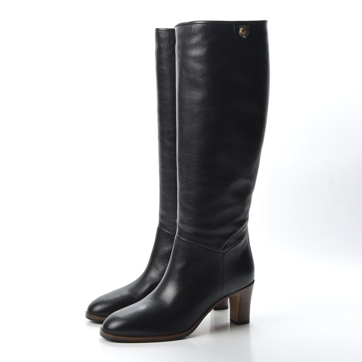 Gucci Calfskin Piuma Lux Energy High Boots 39 Black 3 of 10
