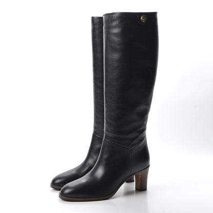 Gucci Calfskin Piuma Lux Energy High Boots 39 Black 3 of 10