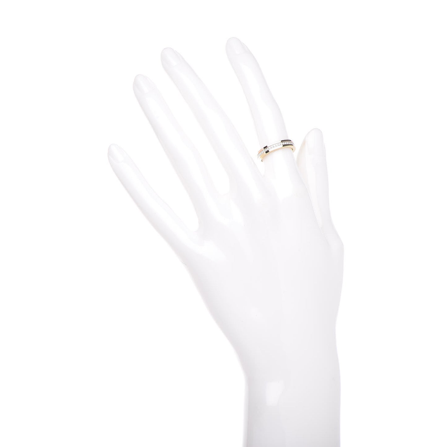 18K White Yellow Pink Gold Diamond 2.5mm Vendome Louis Cartier Wedding Band Ring 48 4.5