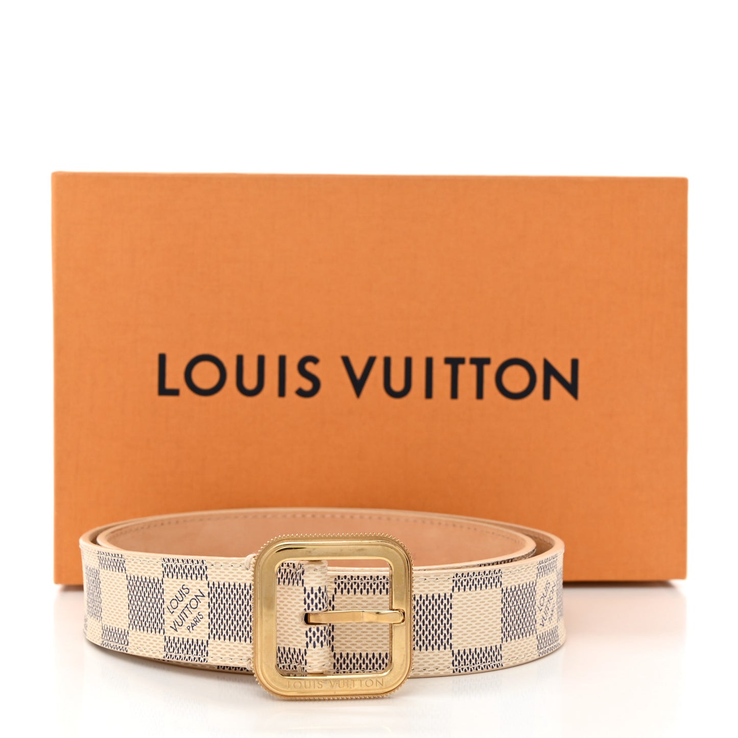 Damier Azur 30mm Tresor Belt 80 32