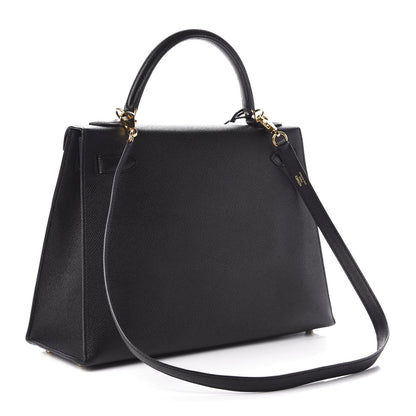 Hermes Epsom Kelly Sellier 32 Black 3 of 12
