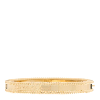 Van Cleef & Arpels 18K Yellow Gold Perlee Signature Bangle Bracelet M 1 of 3