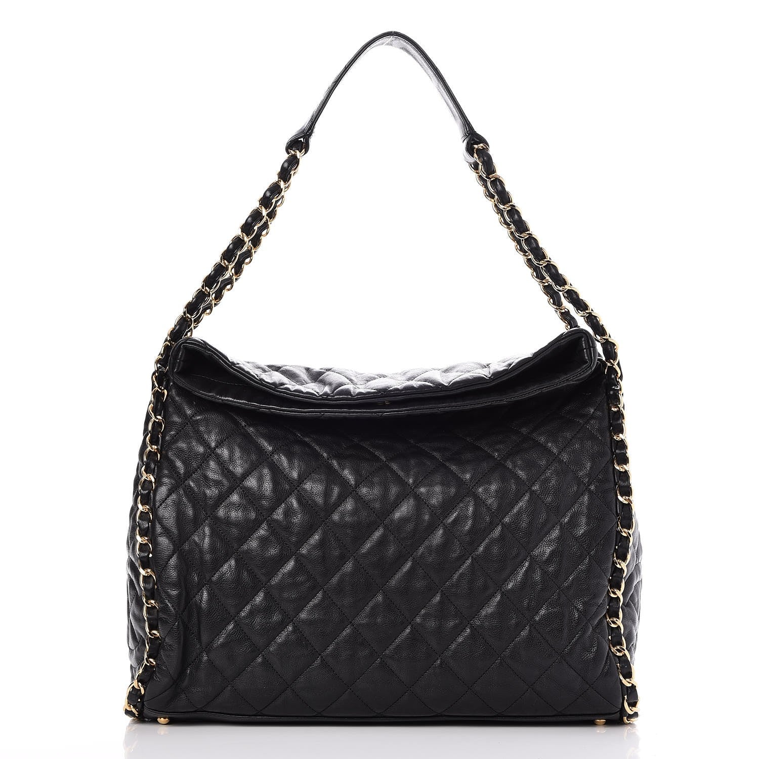 Chanel Calfskin Quilted Large Chain Me Hobo Black 1 of 8
