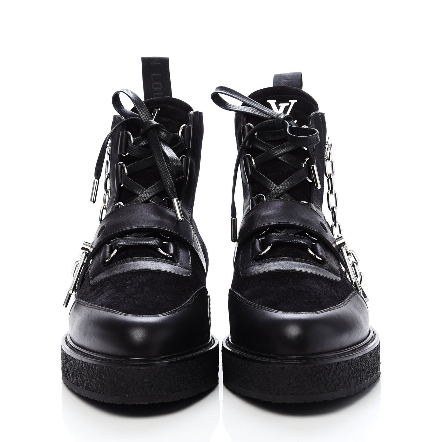 Calfskin Suede Mens Creeper Ankle Boots 9.5 Black