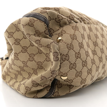 Gucci Monogram Large D Gold Hobo Dark Brown 9 of 13