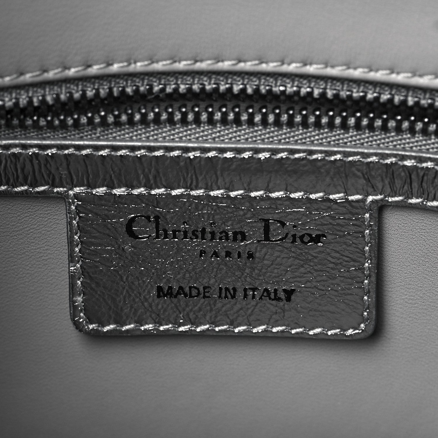 Christian Dior Metallic Calfskin Cannage Medium Caro Bag Argent 6 of 9