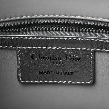 Christian Dior Metallic Calfskin Cannage Medium Caro Bag Argent 6 of 9