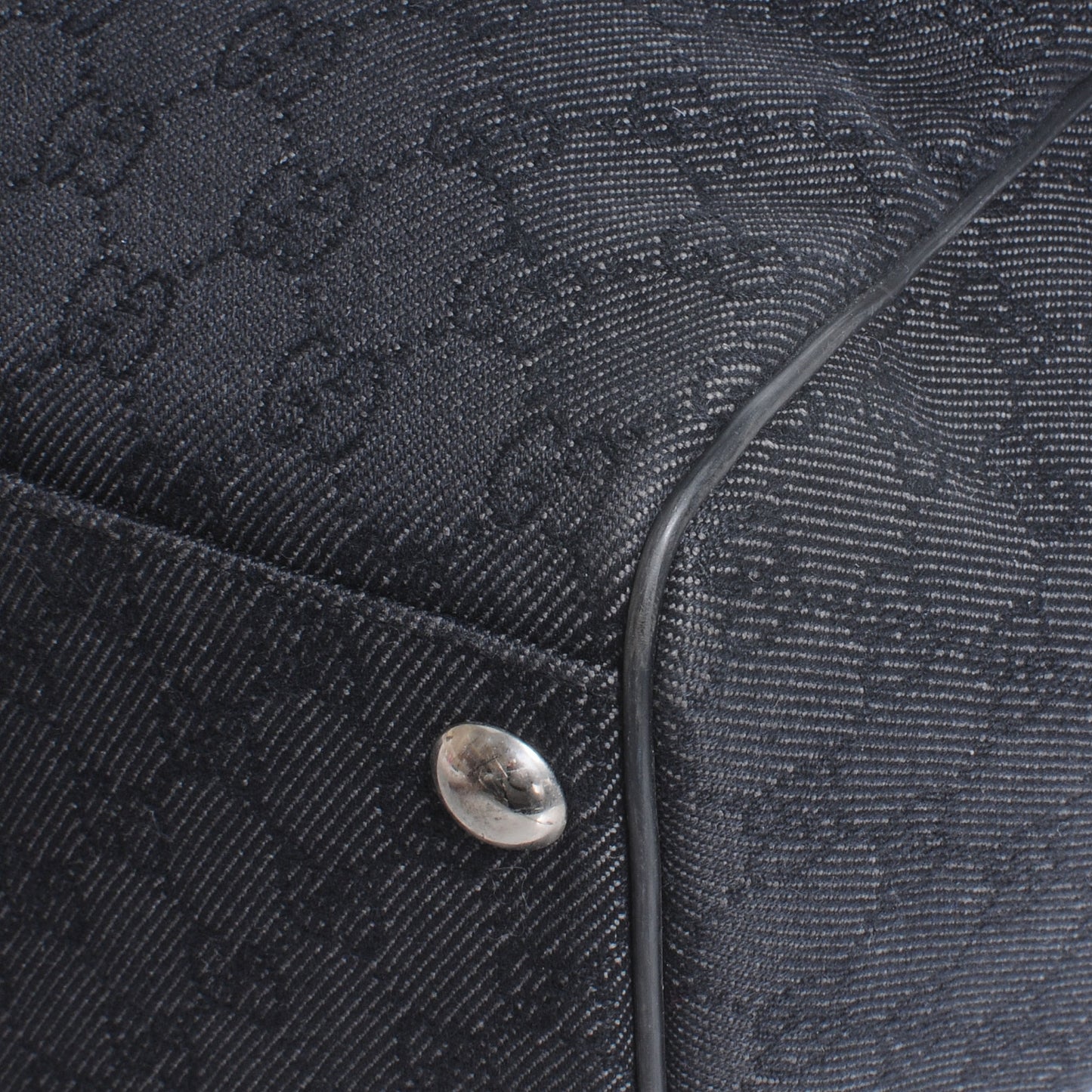 Denim Monogram Large Carry On Duffle Black