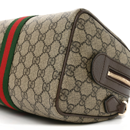 Gucci GG Supreme Monogram Web Medium Ophidia Top Handle Bag Beige Dark Brown 10 of 10