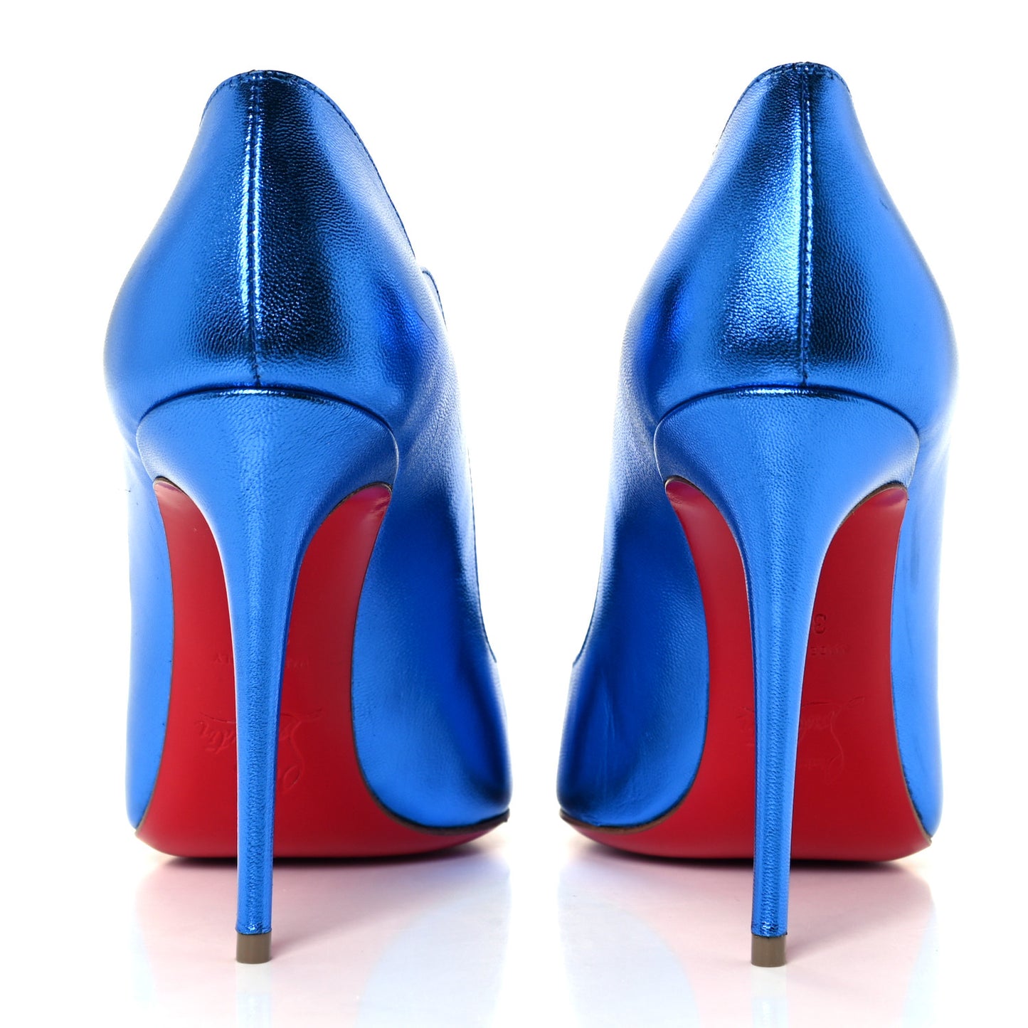 Metallic Patent Hot Chick 100 Pumps 35.5 Blue