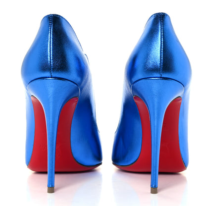Christian Louboutin Metallic Patent Hot Chick 100 Pumps 35.5 Blue 6 of 10