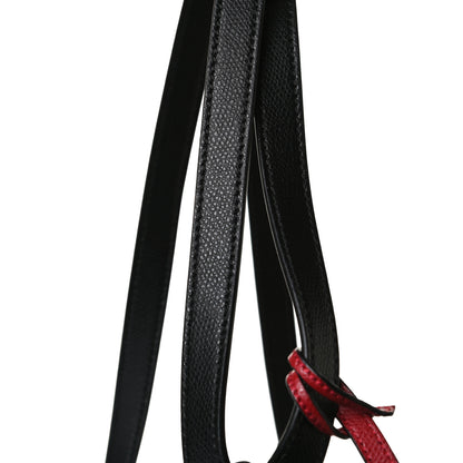 Fendi Vitello Cruise Bi-Color FF 1974 Embossed F is Fendi Drawstring Backpack Black Fragola Maya 13 of 16
