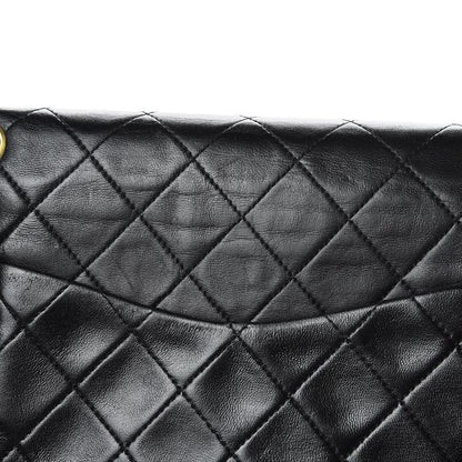 Chanel Lambskin Quilted Medium Double Flap Black 9 of 16