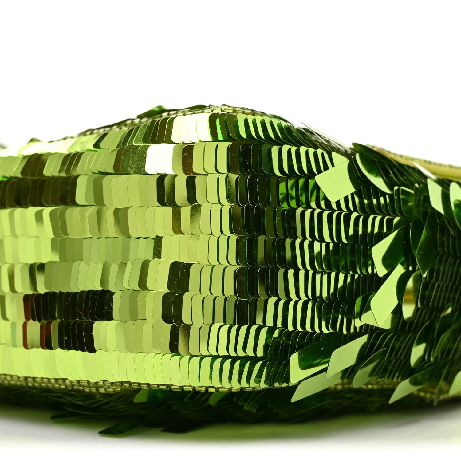 Fendi Sequin Paillettes Vitello Grace Sex and the City Baguette Wasabi 10 of 10