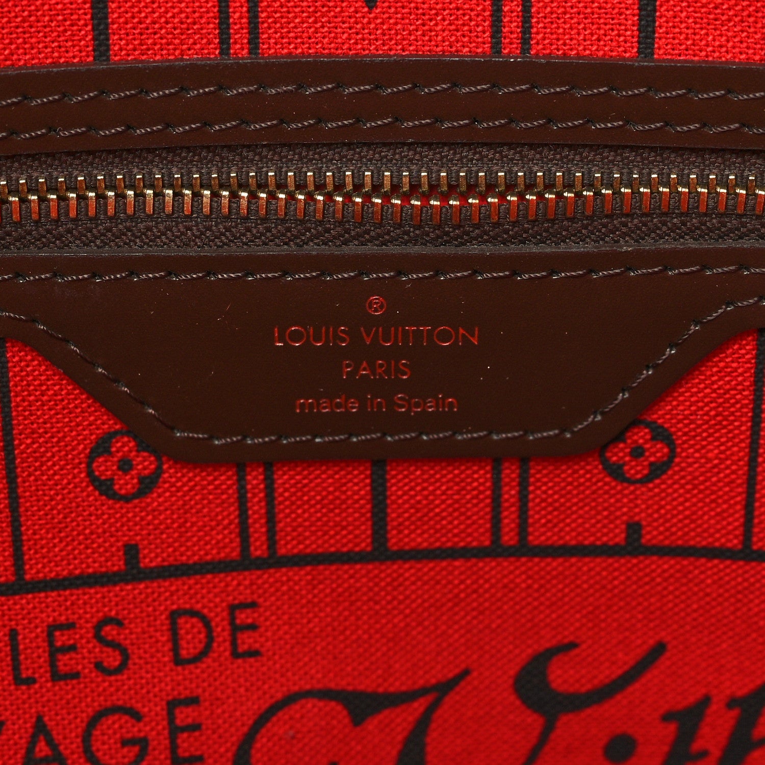 Louis Vuitton Damier Ebene Neverfull MM 6 of 9