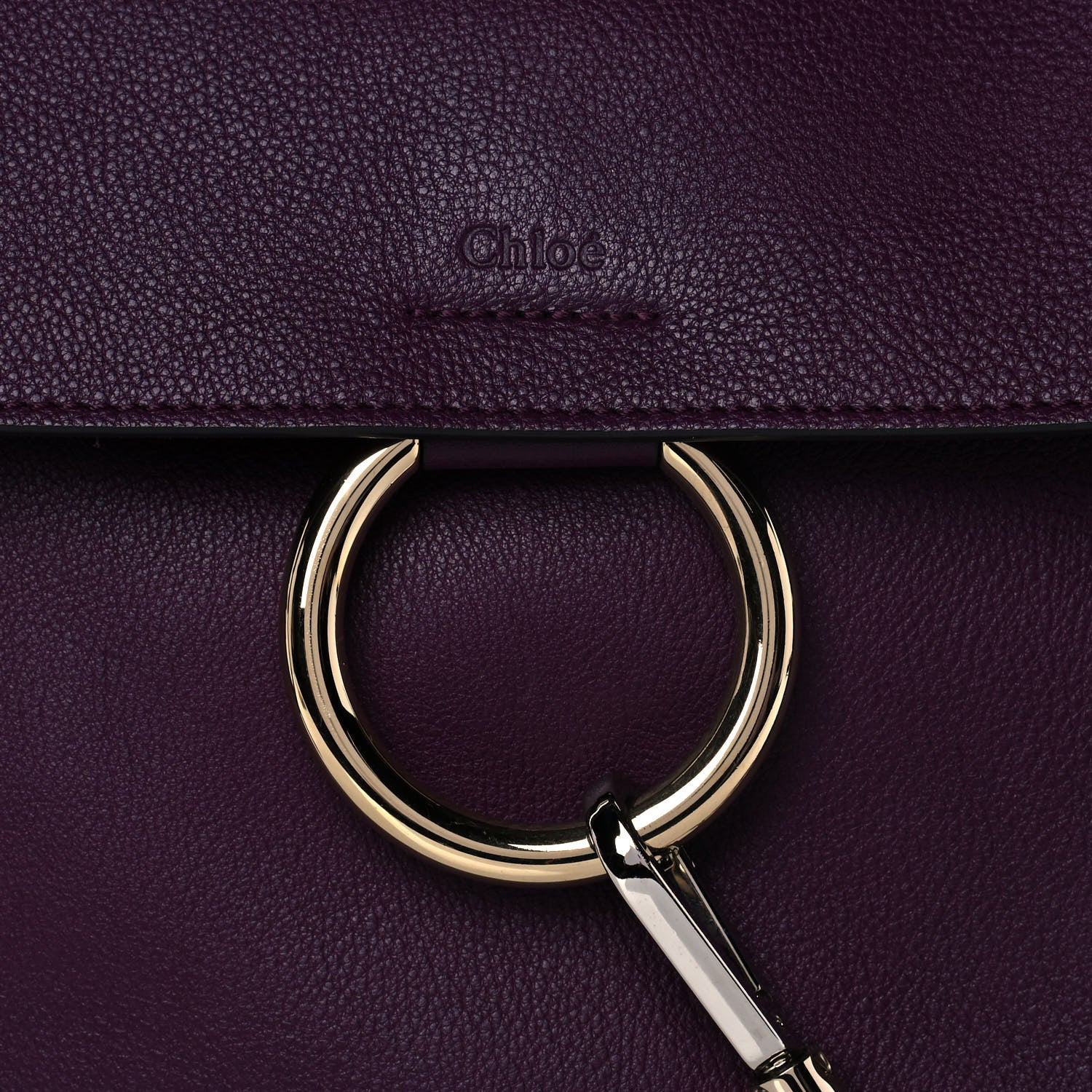 Chloe Calfskin Medium Faye Day Shoulder Bag Intense Violine 8 of 10