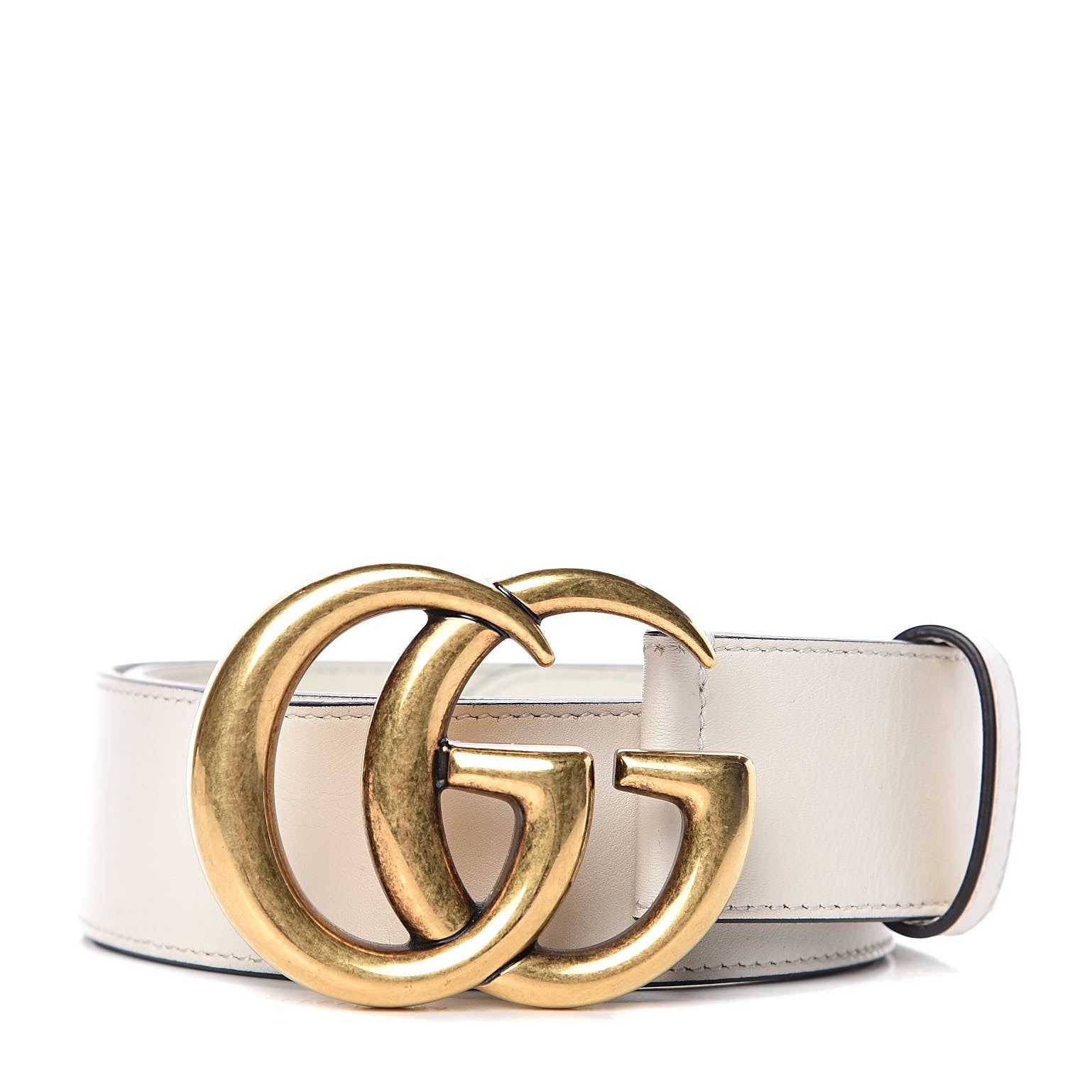 Gucci Calfskin Double G 40mm Belt 80 32 Mystic White 1 of 8