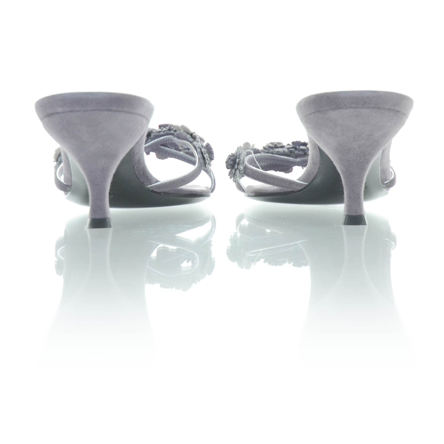 Prada Suede Floral Pumps 39.5 Purple 2 of 12