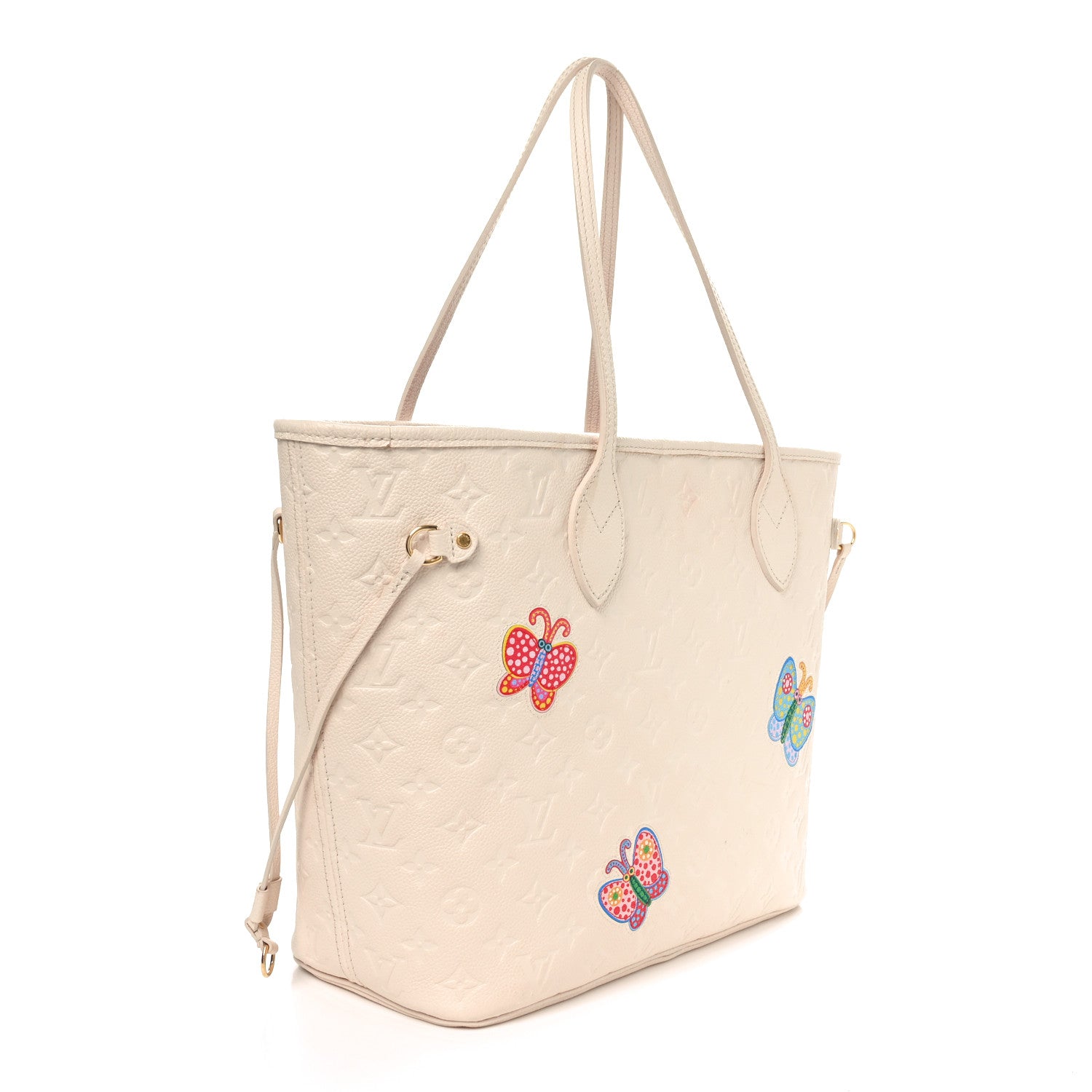 Louis Vuitton LV X YK Empreinte Inlaid Kusama Flowers Neverfull MM Quartz 2 of 10