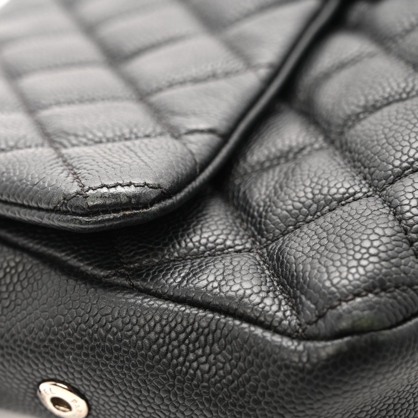 Caviar Quilted Jumbo Easy Flap Black