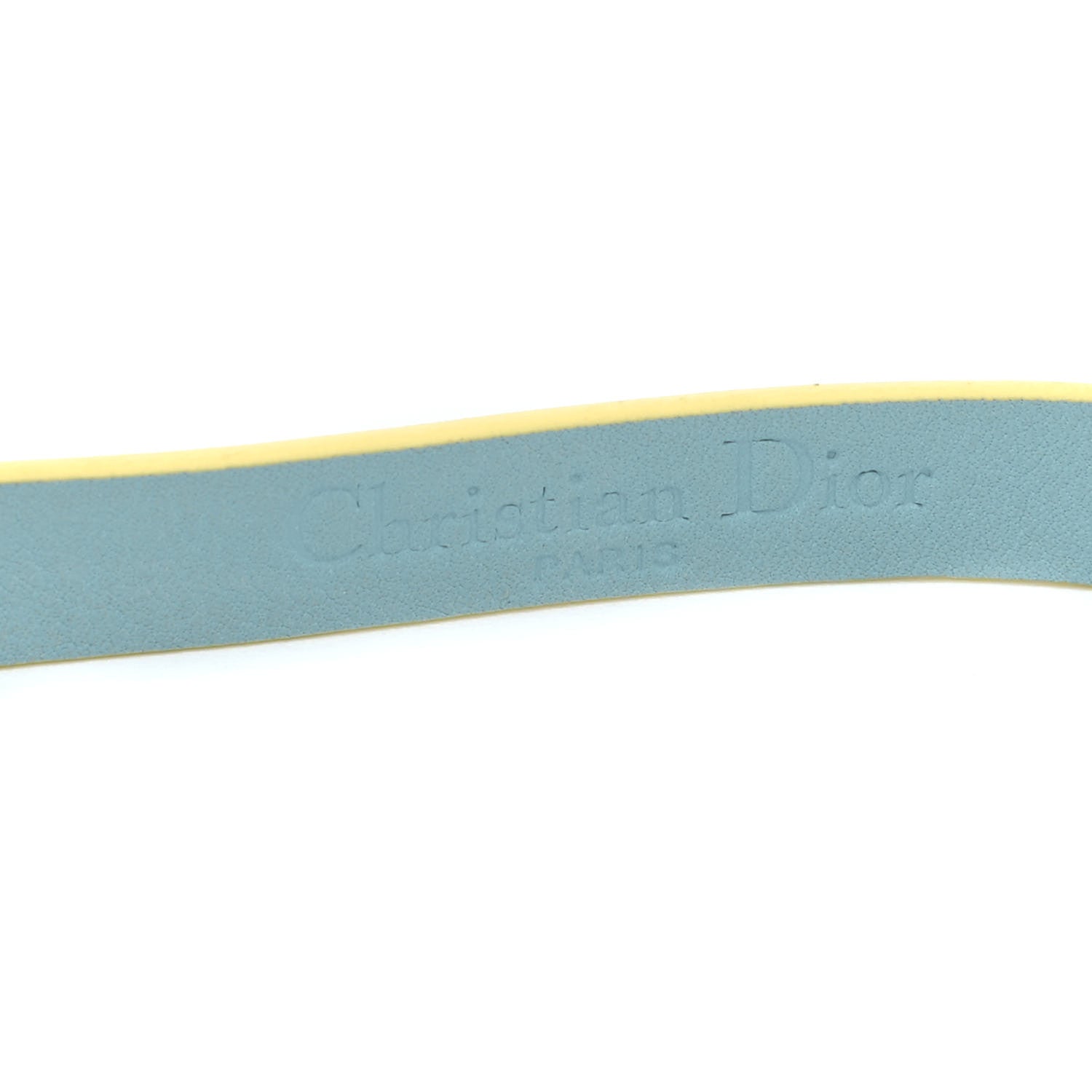 Christian Dior Calfskin Pearl Double Bracelet M Blue 5 of 8