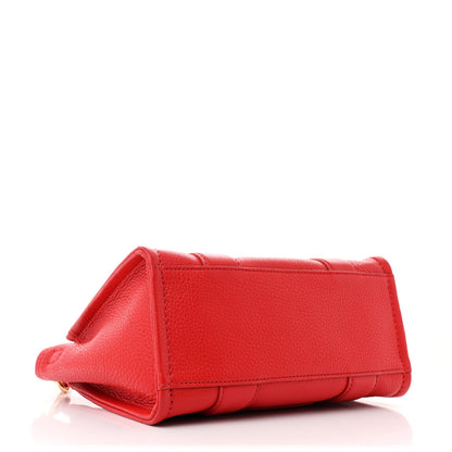 Marc Jacobs Grained Calfskin Mini The Tote Bag Red 4 of 14