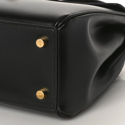 Celine Satinated Calfskin Small 16 Top Handle Bag Black 9 of 10