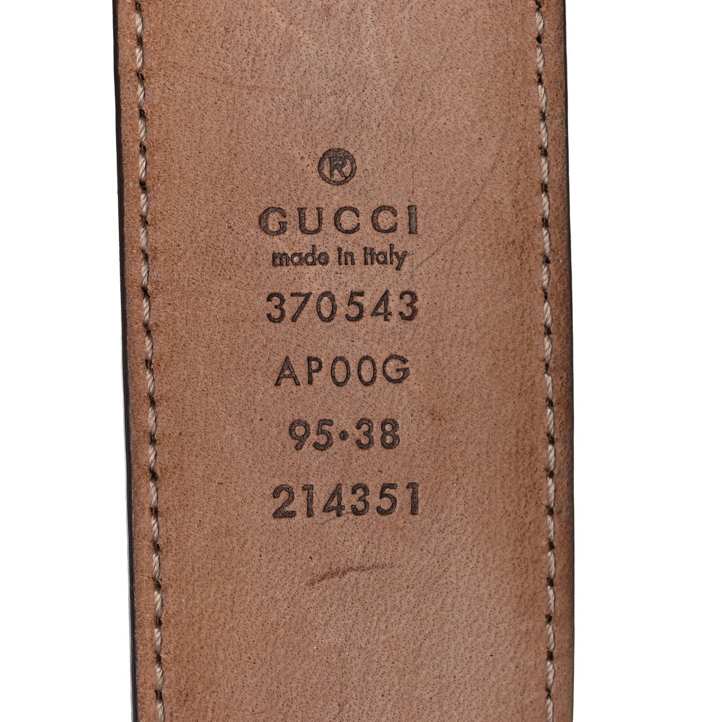 Calfskin Interlocking G 37mm Belt 95 38 Nut Brown