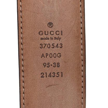 Gucci Calfskin Interlocking G 37mm Belt 95 38 Nut Brown 3 of 6