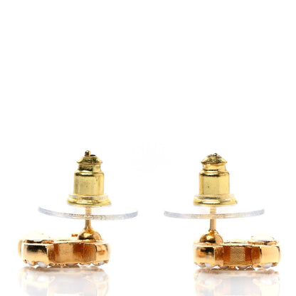 Chanel Pearl Studded CC Earrings Gold 3 of 5
