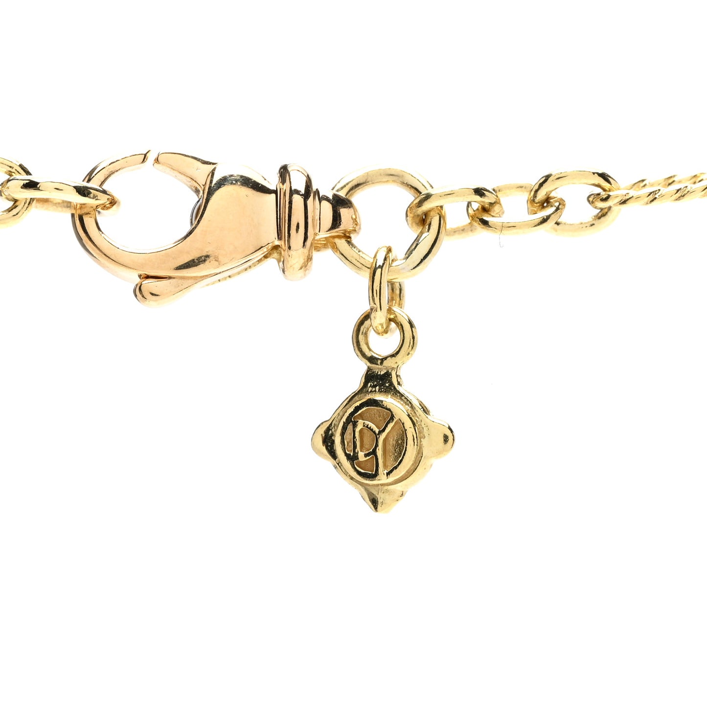 18K Yellow Gold Smoky Quartz Ruby Tassel Pendant Necklace