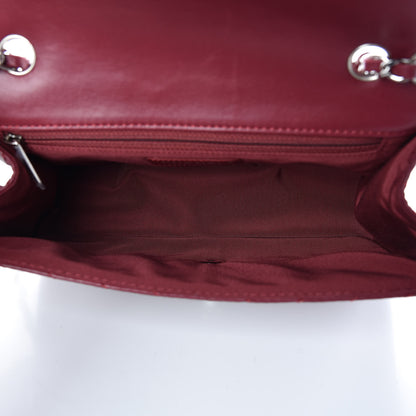 Chanel Lambskin Surpique Chevron Medium Single Flap Dark Red 5 of 7